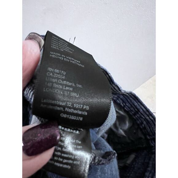 Urban Outfitters Bdg Blue Acid Washed High Rise Baggy Wide Leg Corduroy Pants 29 - Picture 7 of 8